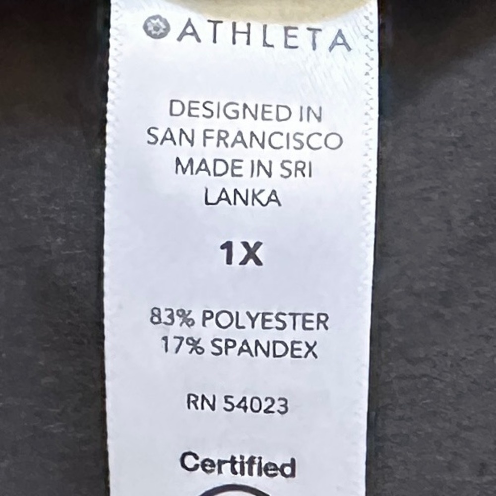 NWT Athleta Accelerate High Rise Crop Leggings 1X Black SwiftLite Lightweight - Picture 9 of 10